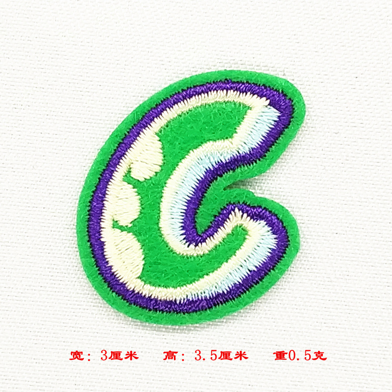 Nuevo color 26 letras pegatinas de tela pegatinas de bordado jeans rasgados parche decorativo pegatinas A- Z Inglés pegatinas