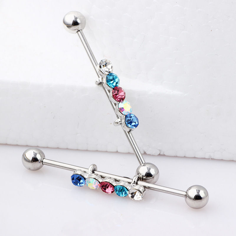 Trendy Acrylic Long Arrow Ear Bone Stud Earrings Wholesale Industrial Ear Studs detail image 7