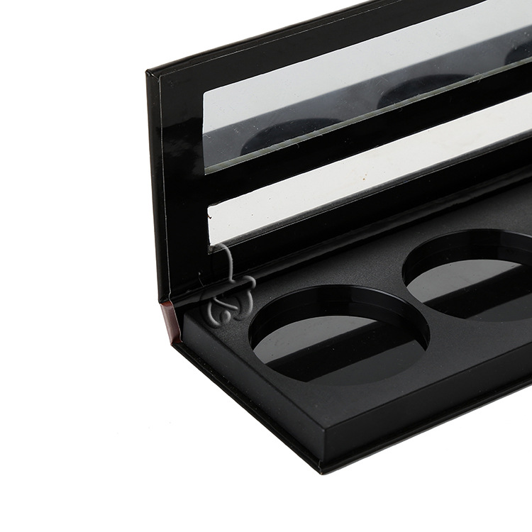 纸质长方形翻盖开窗玻璃镜彩妆眼影盒4色颜色尺寸可定制