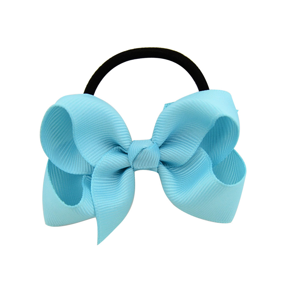 Children's Solid Color Baby Bowknot Hair Ring Set display picture 6