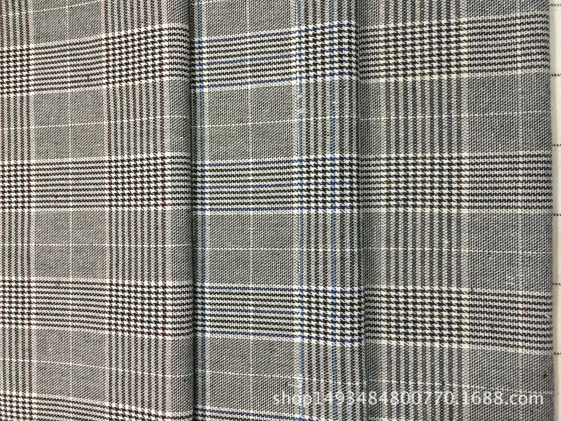 现货供应色织格子布 涤棉混纺衬衫面料 时装台 桌布布料 复古