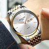 Men's quartz watches, swiss watch, steel belt for leisure, waterproof calendar, wholesale, simple and elegant design