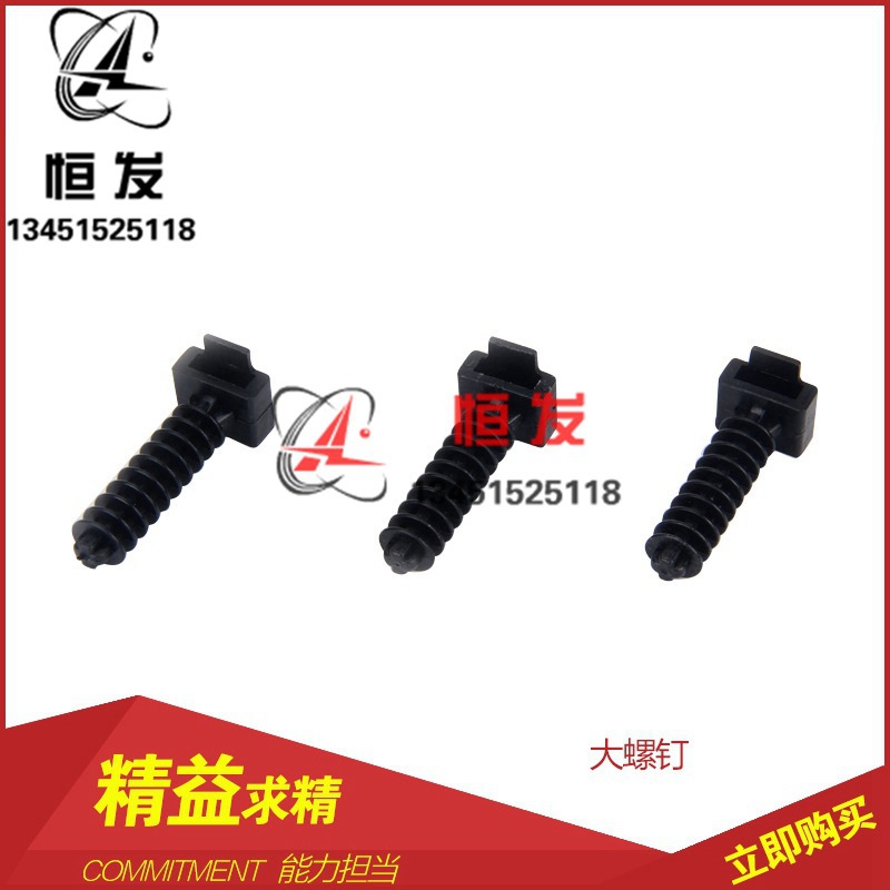 大螺钉塑料件黑色螺钉平头紧固件生 产厂家膨胀管-1