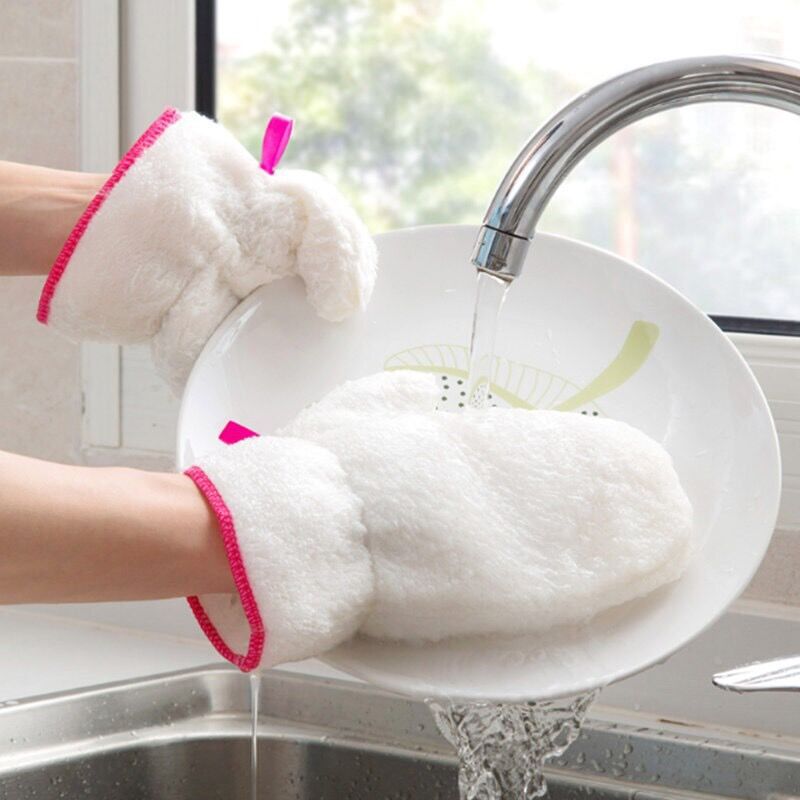 Bamboo fiber Dishwasher glove kitchen clean Dishcloth waterproof household clothes Housework glove