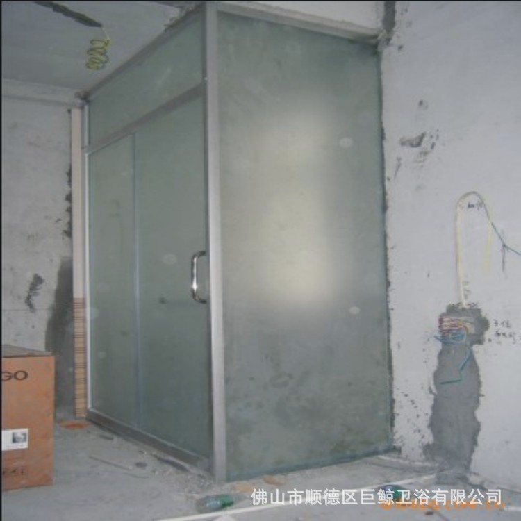 【推荐】巨鲸卫浴厂价提供推拉卫生间隔断  8mm汽车级钢化|ms