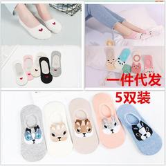 淘貨源一件代發襪子女  夏季愛心女士船襪   純棉隱形女襪批發
