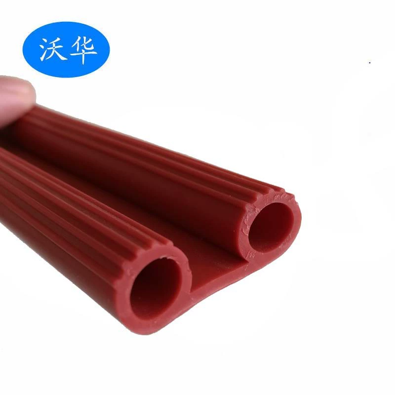 Красная силиконовая уплотнительная лента для двери холодного хранения, силиконовая уплотнительная лента с двойным отверстием, силиконовая уплотнительная лента для двери холодного хранения, сушильная силиконовая уплотнительная лента