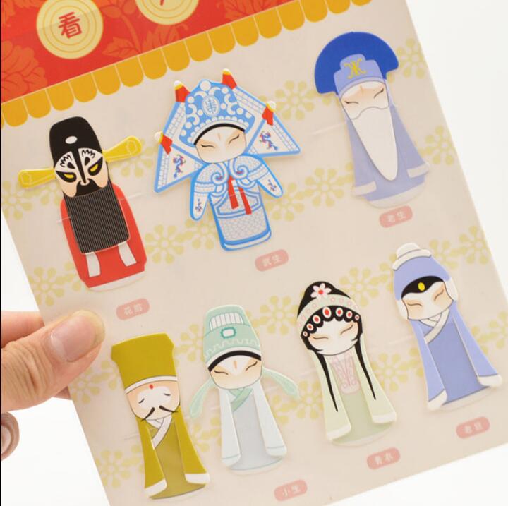Peking Opera facial makeup paper bookmark set, small gifts for foreigners after watching the opera, creative stationery for students