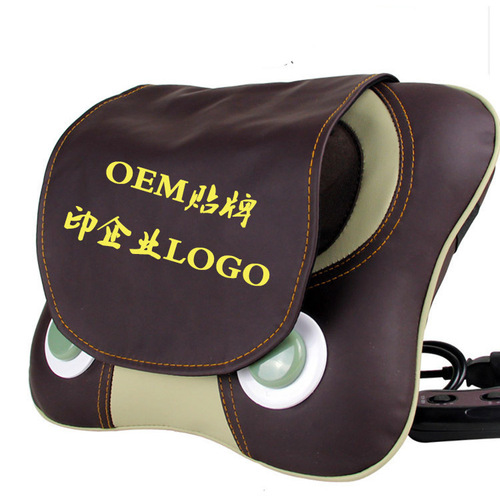 Electric Heating Waist, Neck, and Shoulder Warm Jade Massage Cushion, Dual-Purpose Car Home Massager for Full-Body Kneading and Tapping, One Piece Drop Shipping