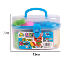 Factory promotional gift children's clay toys 14-color clay storage box plasticine plus mold