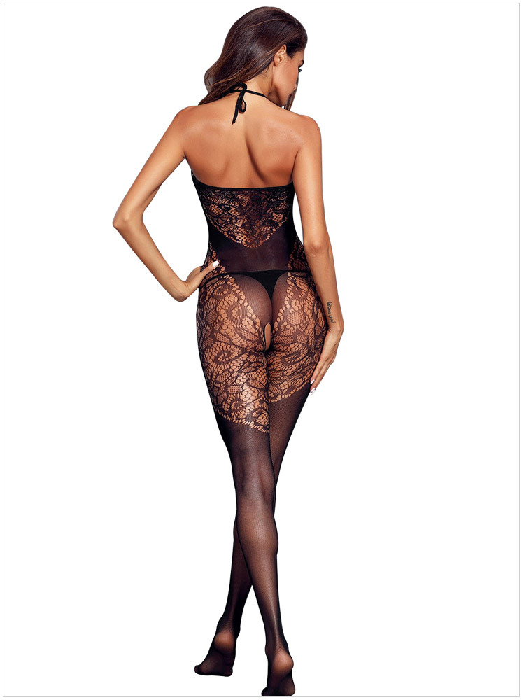 lace mesh embroidery see-through pantyhose NSQMY124669