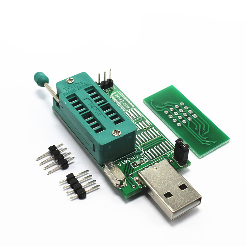 CH341A 24 25 DVD编程器 路由器 BI0S 中九刷机 USB多功能编程器-阿里巴巴