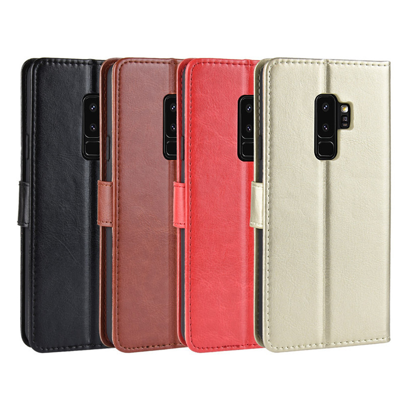For Samsung S9 phone leather case Galaxy S9 PLUS flip phone case S9plus card holder