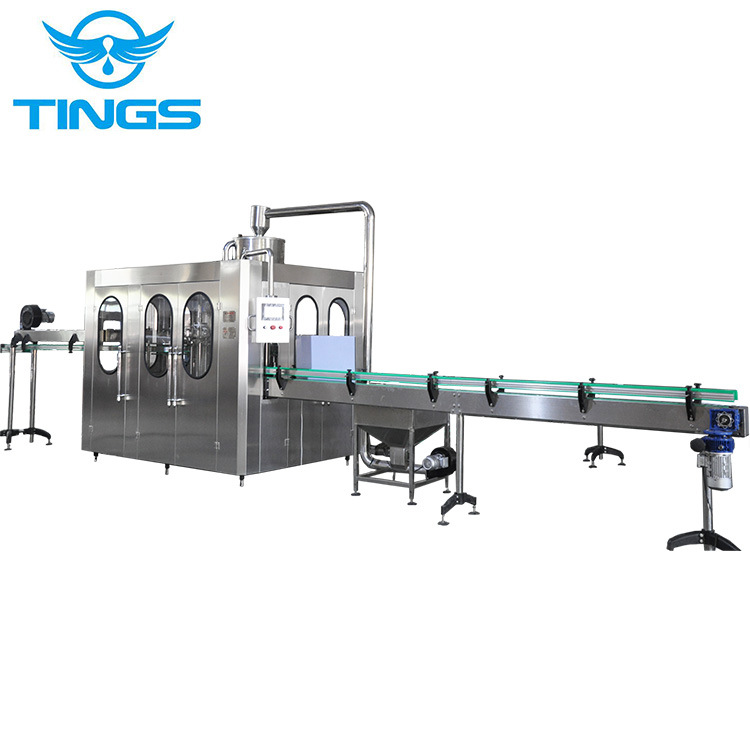 微电脑自动控制5000瓶三合一旋转式瓶装水饮料填充罐装生产线