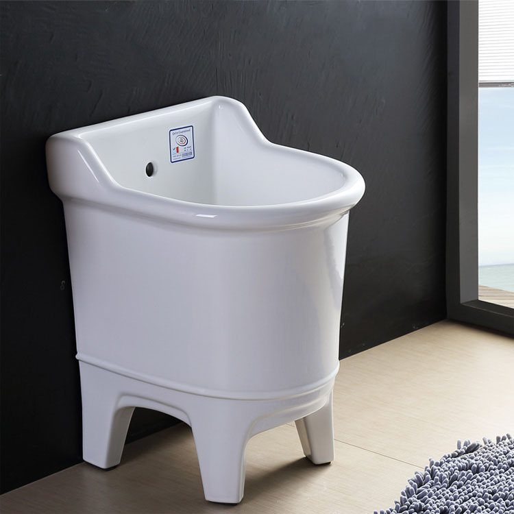 OEM佛山厂家直营陶瓷拖布池卫生间墩布池洗拖把池阳台拖把盆批发|ms