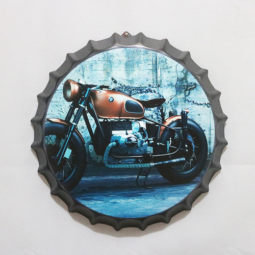 Antique Iron Beer Can Bar Cafe Restaurant BBQ Shop Home Iron Sheet Painting Wall Decoration Foreign Trade Style
