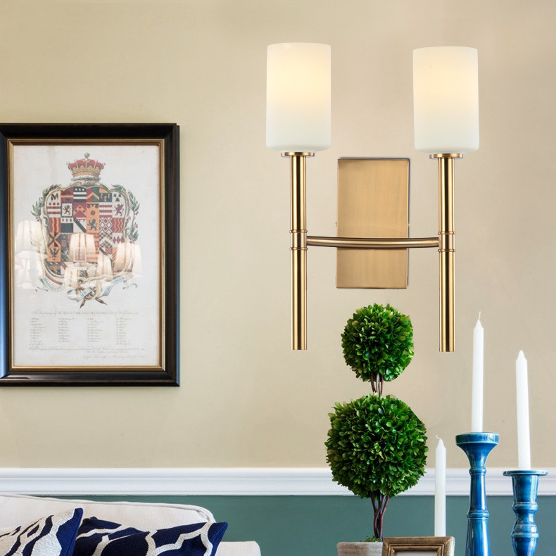 American style Wall lamp Northern Europe Modern minimalist Iron art bedroom Bedside lamp European-style living room originality indoor Aisle lamps and lanterns