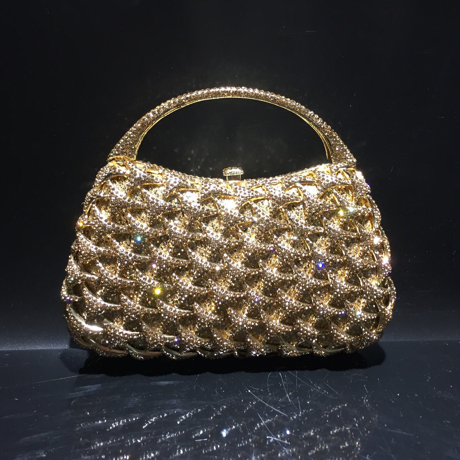 BL090 bolsas de diamante de diamante de metal de cristal de aire bolsas de diamante bolsas de mano bolsas de diamante de plata bolsas de fibra