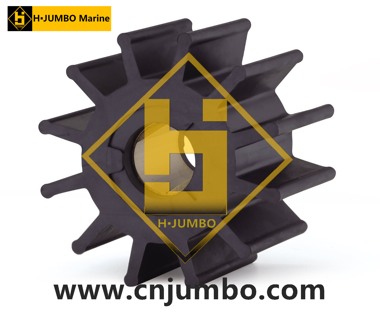 HJB-M-1050 HJUMBO海聚博游艇舷内机船内机水泵橡胶叶轮