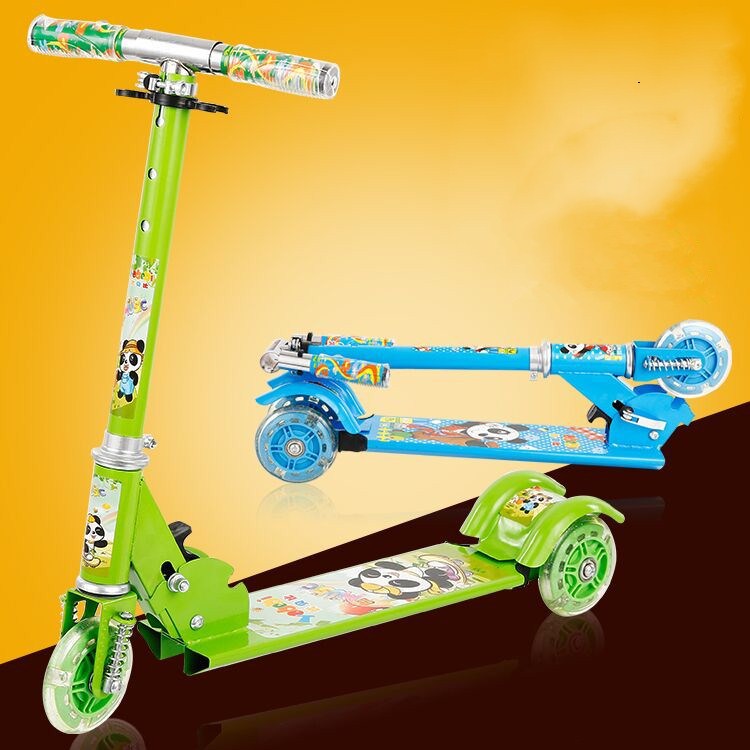 兒童滑板車三輪滑板車閃光折疊踏板車滑滑車2-3-4-5-6歲