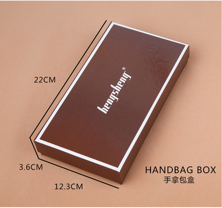 66g Weight String Closure Type Business, Travel Occasion Solid Color Pattern Unisex Gender Fashion Style Square Shape Grey, Black Color Brand Gift Box Wallet Clutch Bag Long And Short Gift Box 1
