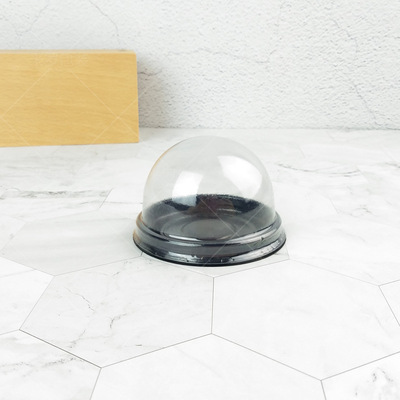 烘焙塑料透明圆形蛋黄酥雪媚娘包装点心盒单个月饼盒糯米糍100套