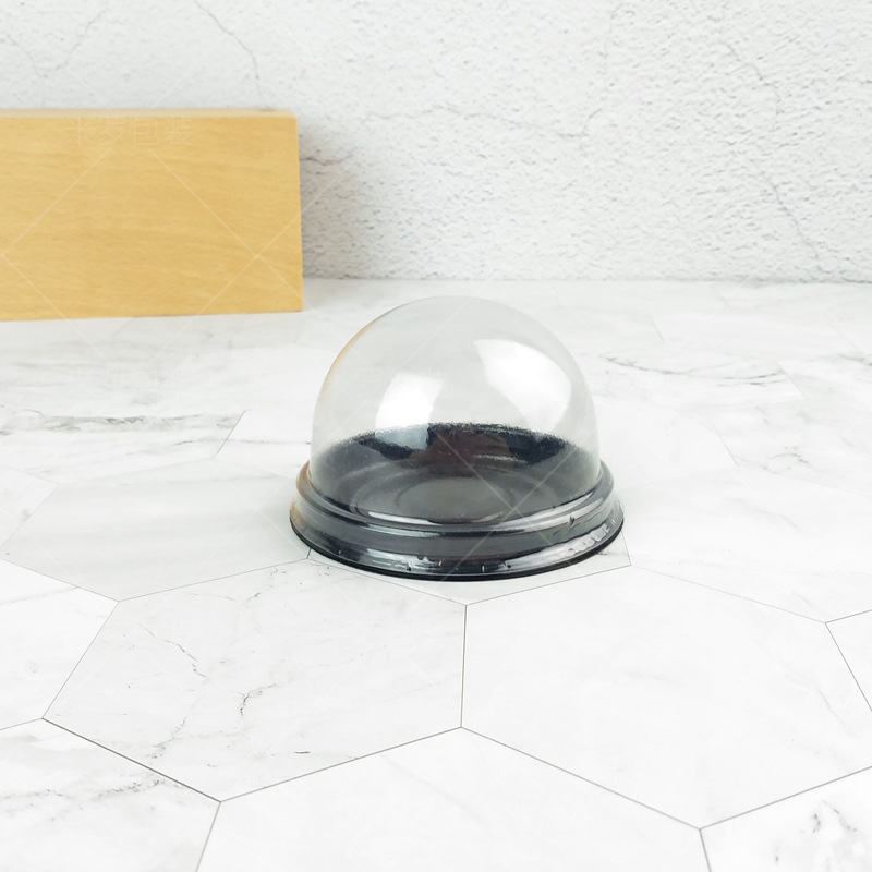 烘焙塑料透明圆形蛋黄酥雪媚娘包装点心盒单个月饼盒糯米糍100套