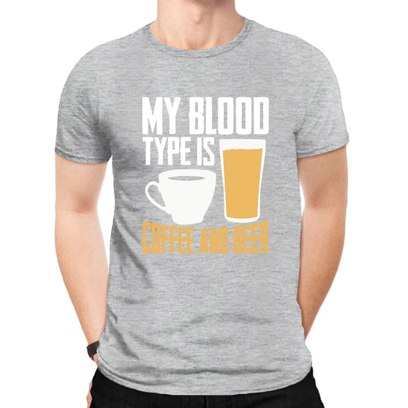 Camiseta de manga corta de café y cerveza caliente para hombre NSSN1183