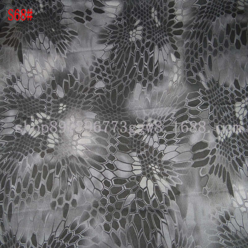 现货108X56斜纹黑蟒纹迷彩 黑色蛇皮纹迷彩 户外服面料 箱包帽子