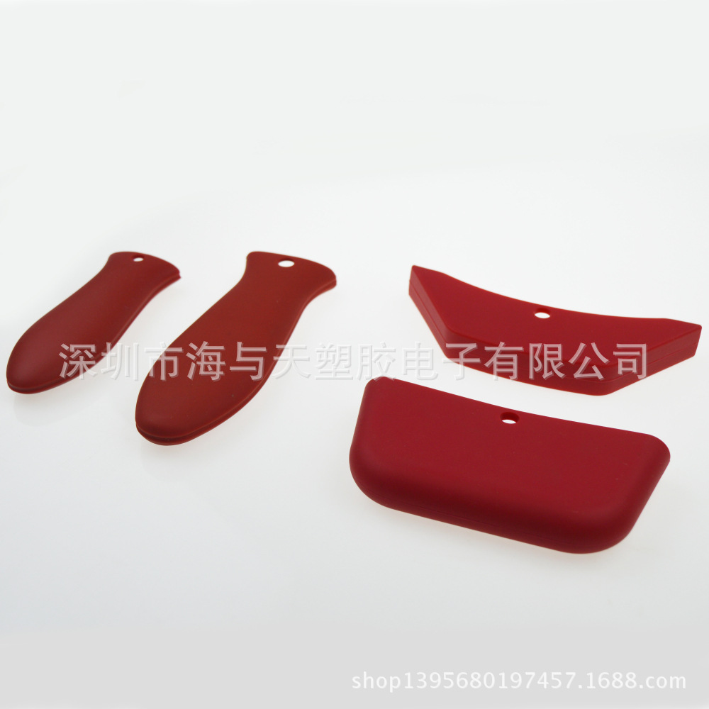 2 3 4 5 6件套尖角弓形圆角锅耳套防滑硅胶锅柄把套装