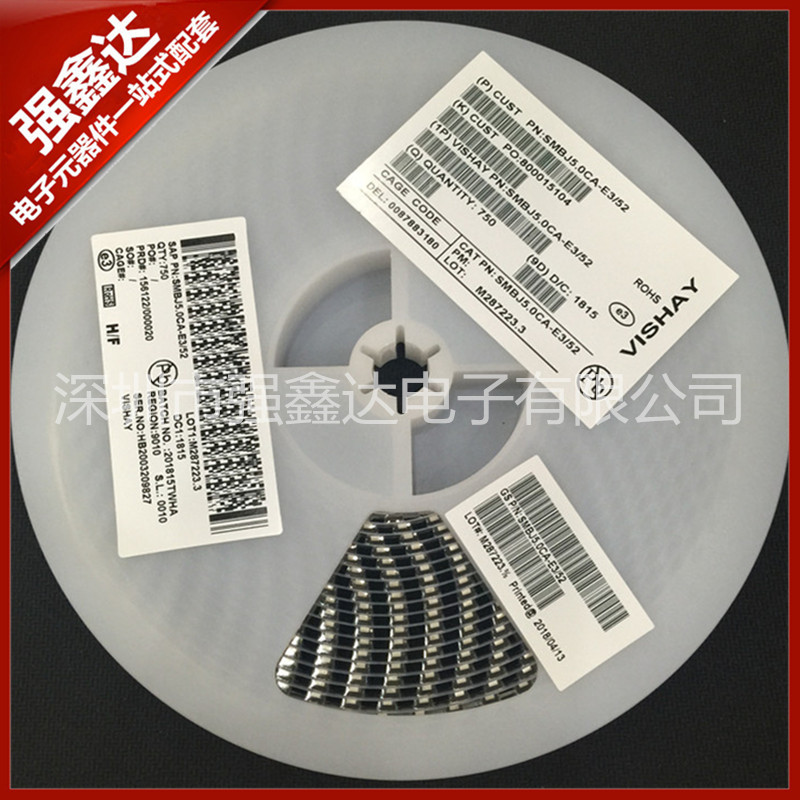SMBJ5.0CA-E3/52 瞬变二极管 双向DO-214AA 5V TVS管 丝印KE