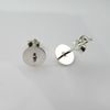 Universal earrings handmade, accessory, crystal from pearl, silver 925 sample