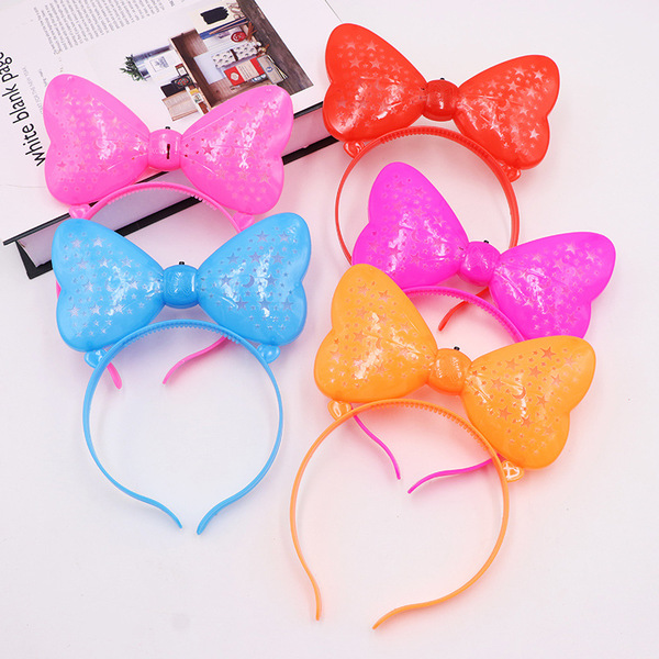 children's flashing headband with bow
