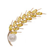 Fashionable golden brooch, demi-season accessory lapel pin, city style, simple and elegant design