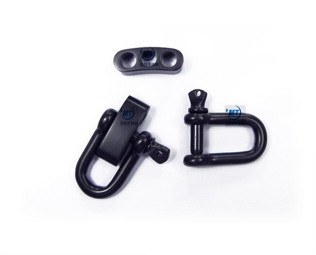 伞绳U扣 求生手链扣U型钢扣 小三孔  伞绳手链扣 三孔调节器