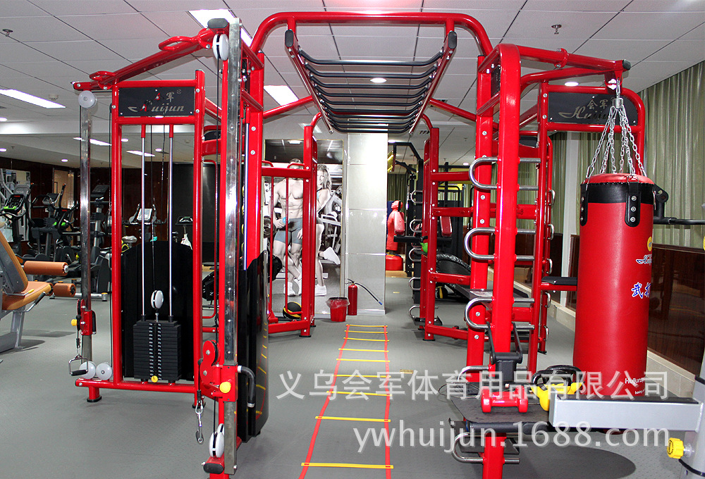 会军新款升级360°度 四方位综合训练健身组合器材 多功能健身房-阿里巴巴