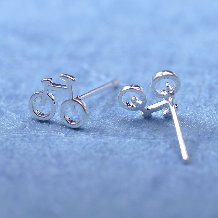 New Creative Mini Bicycle Earrings display picture 8