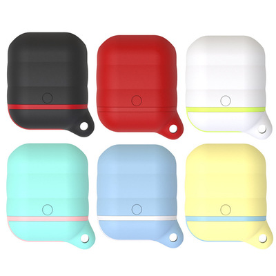 airpods 1/2防水保护套适用苹果蓝牙耳机连体硅胶套蓝牙耳机|ru