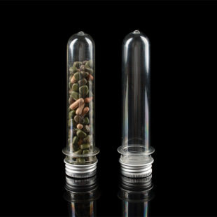 In stock supply 2017 new test tube bottle easy to carry transparent bottle 40ML small bottle carry with aluminum cap