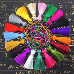 5cm Open-End Tassel Handmade Short & Chunky Chinese Knot Tassel Fringe for DIY Handcrafted Handles, Bodhi Jewelry Accessories