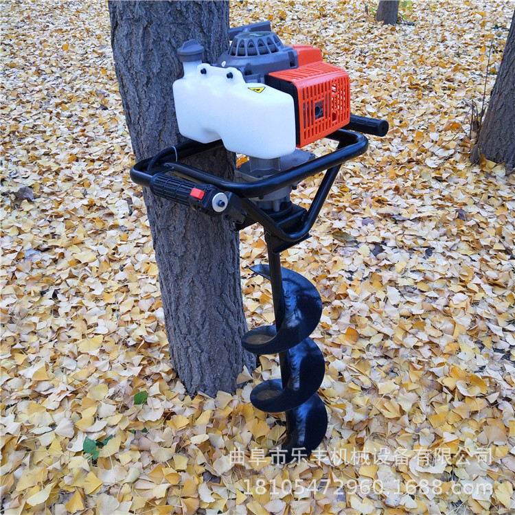 便携式植树汽油钻洞机 种树挖坑机 小型手推手提式挖坑机