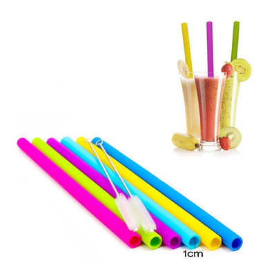 Silicone straw Drinking Straw Food grade silica gel straw environmental protection silica gel straw Colored straws 250mm