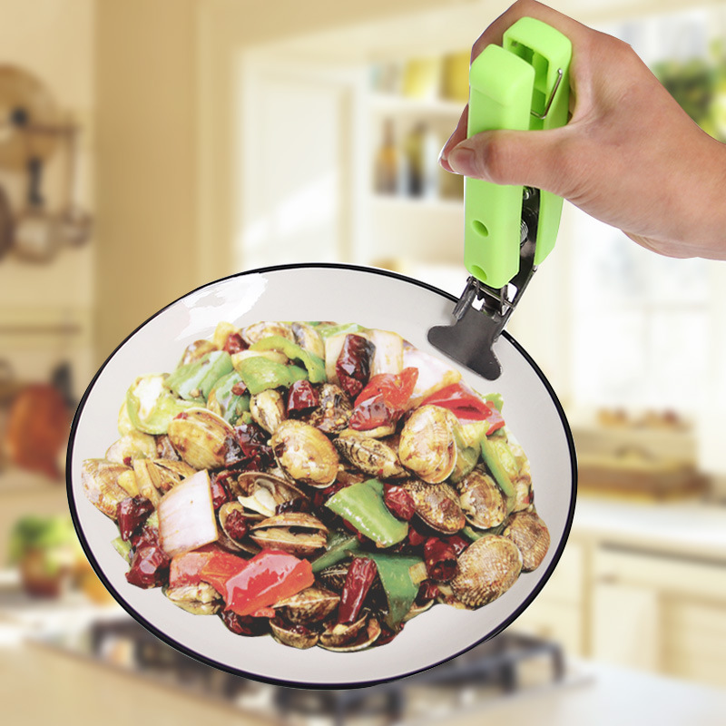 Stainless steel Anti scald Hand clip kitchen non-slip Disc Folder multi-function Chuck Mention the bowl is