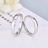Fashionable glossy ring for beloved suitable for men and women, accessory for St. Valentine's Day, simple and elegant design, Birthday gift, wholesale