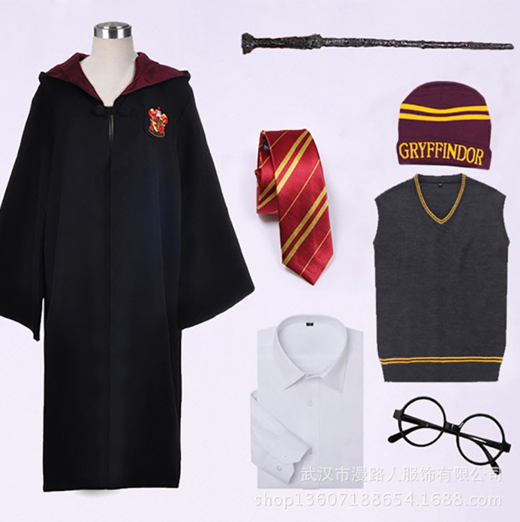 万圣节魔法衣服哈利波特魔法袍哈利披风格兰芬多c服装校服 阿里巴巴