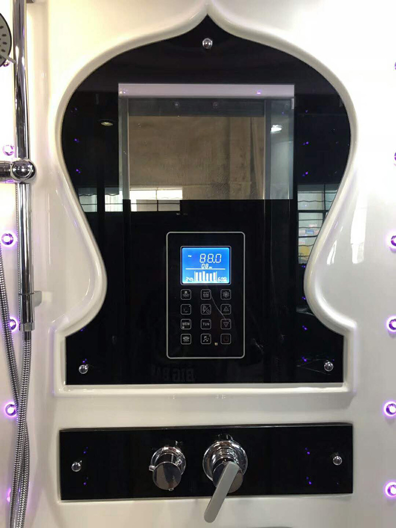 Rectangular 1200*900 sala de ducha de vapor de acrílico tablero de ducha Yuyu masaje sala de vapor