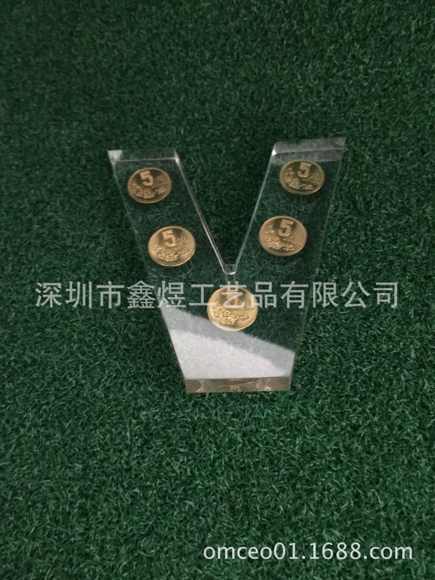 厂家直供，亚克力内埋金属币奖牌，高透明内藏工艺产品