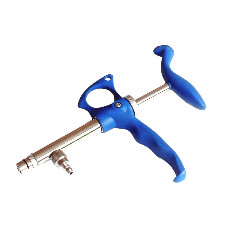 0.15-0.75ml剂量固定鸡禽 可调连续枪式连续注射器 畜牧养猪针管