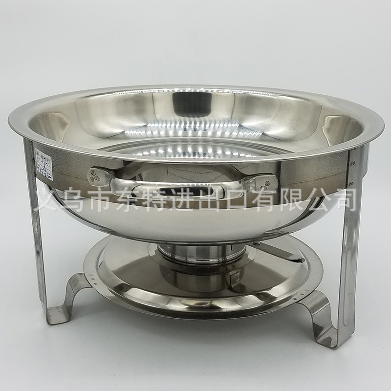Factory direct sales of stainless steel alcohol stoves, hotel right-angle round dining stoves, buffet hanging lid dining stoves, hotel buffei stoves detail image 6