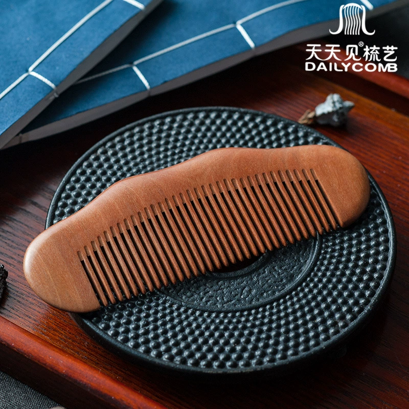 Повседневный гребень из натурального дерева Peachwood Comb, Sandalwood, Peachwood Comb, гравировка, источник, фабрика